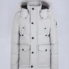 Onyx Round Island Shearling Trim Jacket
