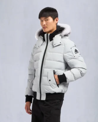 Onyx Scotchtown Shearling Bomber Jacket