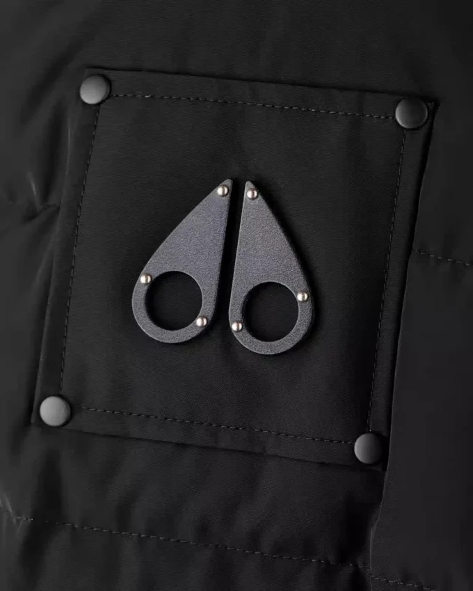 Onyx Scotchtown Shearling Trim Bomber Jacket