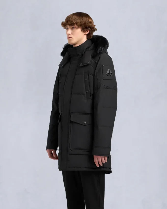 Onyx Shearling Trim Big Ridge Parka