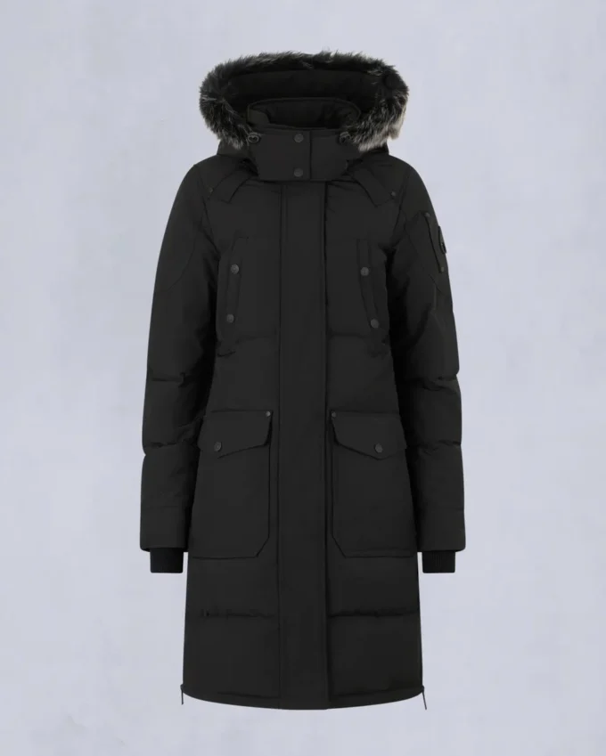 Onyx Shearling Trim Causapscal Parka