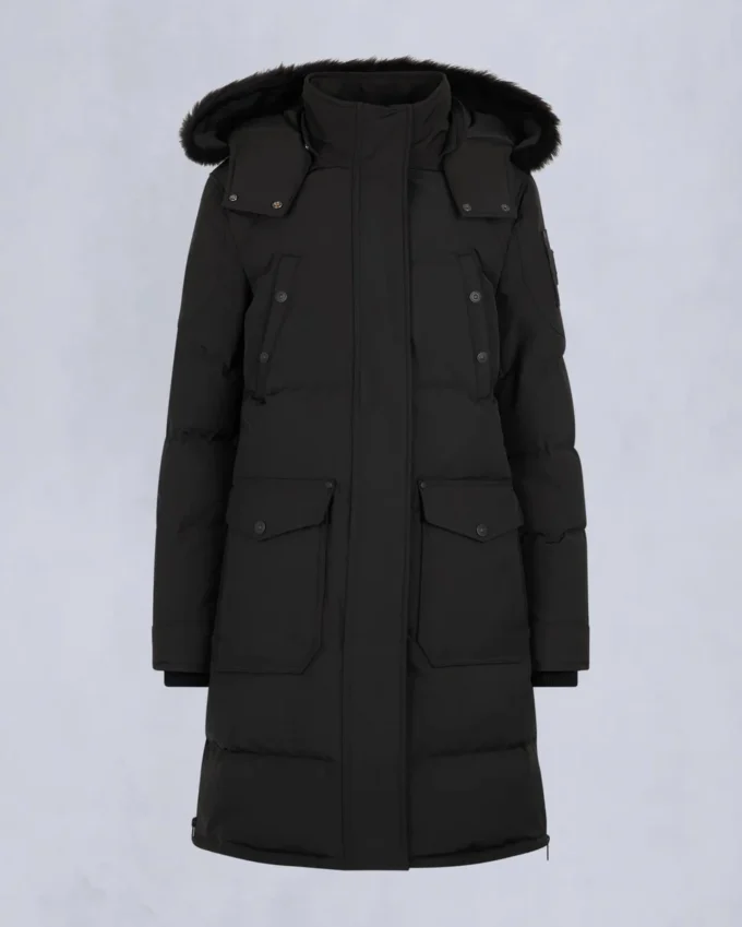 Onyx Shearling Trim Causapscal Parka