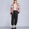 Original Debbie Shearling Trim Bomber Jacket