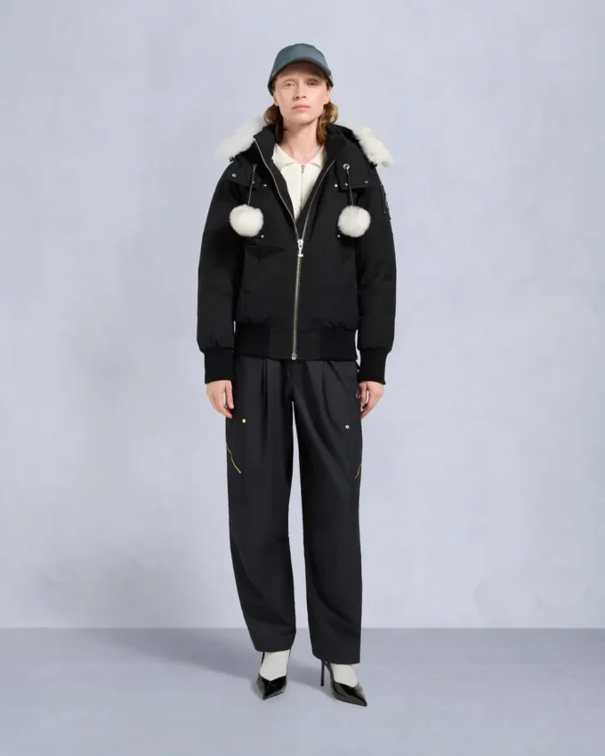 Original Debbie Shearling Trim Bomber Jacket