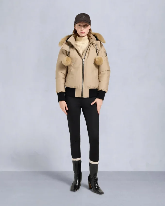 Original Debbie Shearling Trim Bomber Jacket