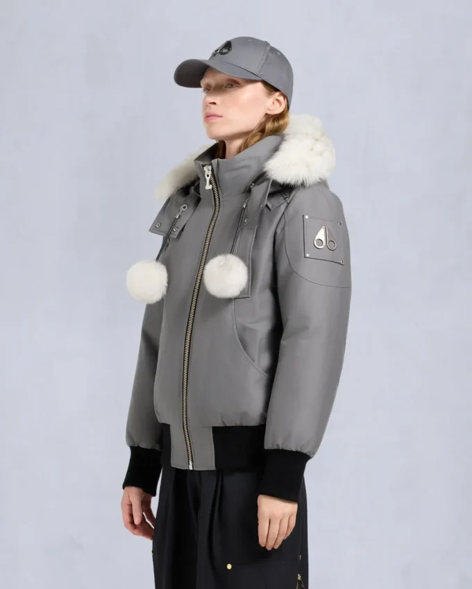 Original Debbie Shearling Trim Bomber Jacket