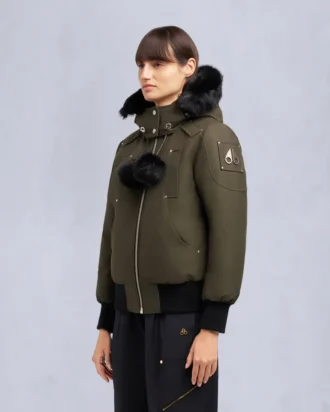 Original Debbie Shearling Trim Bomber Jacket