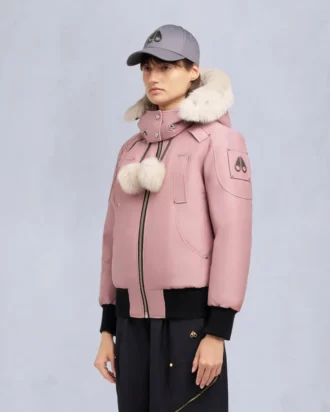 Original Debbie Shearling Trim Bomber Jacket