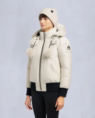 Original Debbie Shearling Trim Bomber Jacket