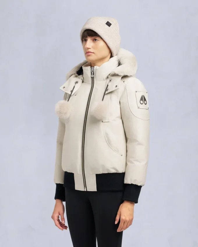 Original Debbie Shearling Trim Bomber Jacket