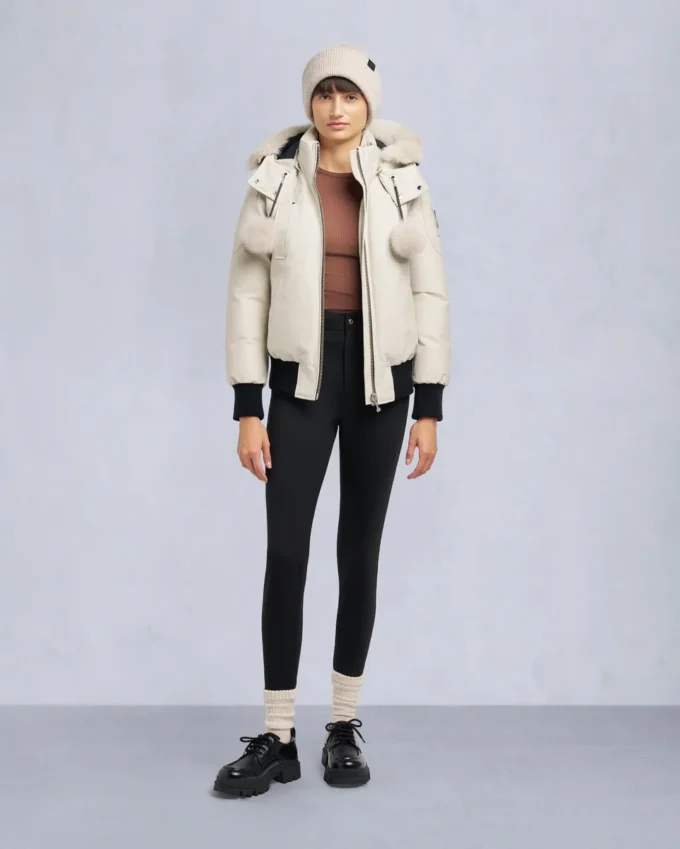 Original Debbie Shearling Trim Bomber Jacket