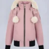 Original Debbie Shearling Trim Bomber Jacket